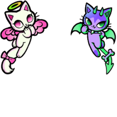 Mischievous Kitties (Hearts)