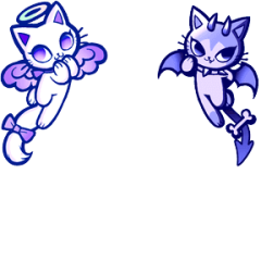 Mischievous Kitties (Blue)